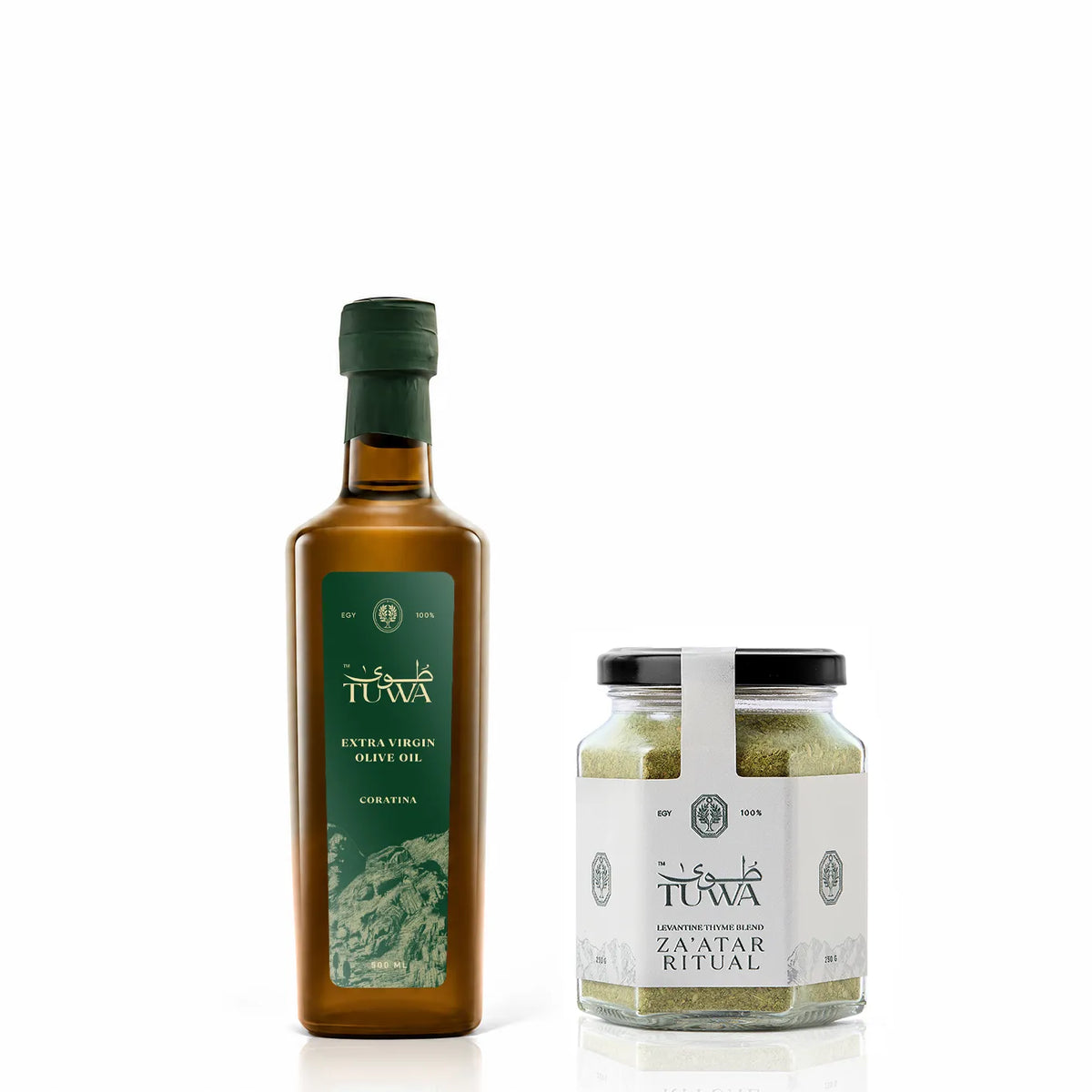 TUWA Morning Ritual:  Coratina Extra Virgin Olive Oil 500mL + Za'atar 250g